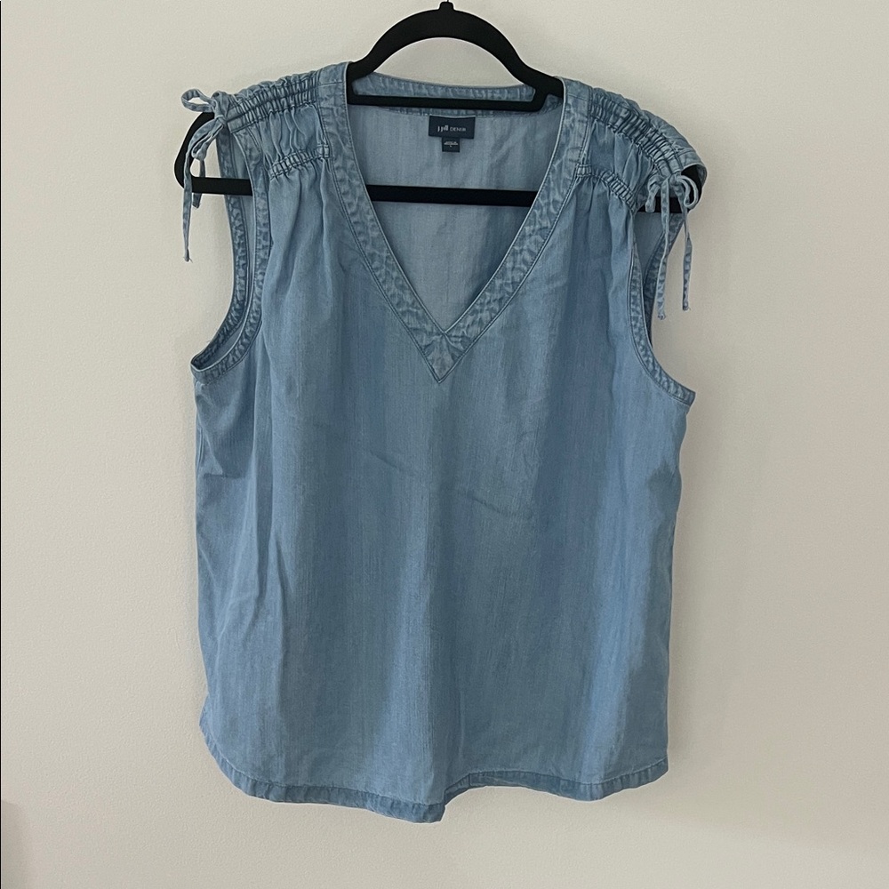 J. Jill Denim Blue Sleeveless Blouse